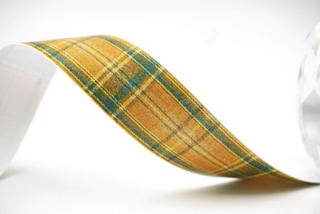 Goldgelbes & grünes Karoband_AI